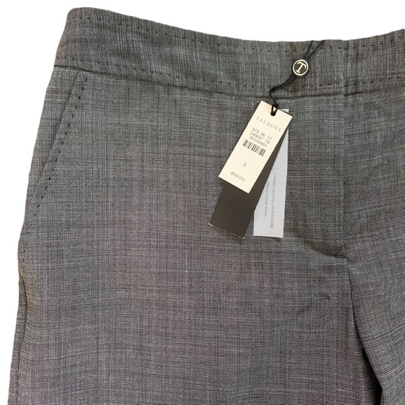 Talbots New With Tags Signature Wool Viscose Spandex Career Pants Gray Size 8 - Picture 5 of 12